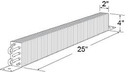 25 x 4 x 2 Evap Coil For Glastender Image