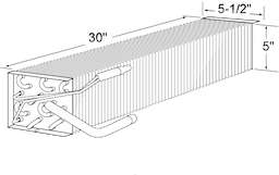 5 x 5-1/2 x 30 Evap Coil For Master Bilt Image