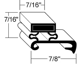 21-7/8 x 61-11/16 Door Gasket For Ardco Image