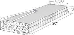 3" x 8-3/8" x 20" Evap Coil For Traulsen Image