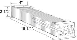 Evap Coil 15-1/2x4x2-1/2 For Progressive Image