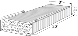 3" x 8" x 20" Evap Coil For Traulsen Image