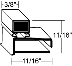 7-5/8 x 24-9/16 Drwr Gasket For Delfield Image