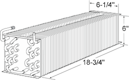 Hobart Evap Coil 18-3/4" x 6-1/4" x 6" Image