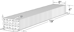 4" x 6" x 19" Evaporator Coil For Hobart Image