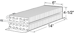 4-1/2" x 6" x 14" Evap Coil For Hobart Image