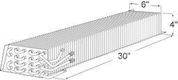 Evaporator Coil 30" x 6" x 4" For Hobart Image