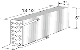 3" x 6" x 18-1/2" Evap Coil For Hobart Image