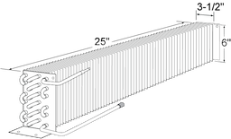 3-1/2" x 6" x 25" Evap Coil For Hobart Image