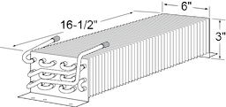 3 x 6 x 16-1/2 Evap Coil For Traulsen Image