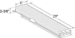 19-3/4 x 6 x 2 Evap Coil For Turbo Air Image