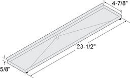 4-7/8 x 23-1/2 Evap Drain Pan For McCall Image