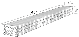 3 x 4 x 48 Evap Coil For Beverage Air Image
