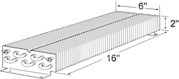 2 x 6 x 16 Evap Coil For Beverage Air Image