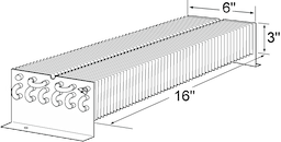 2-3/4 x 6 x 16 Evp Coil For Beverage Air Image