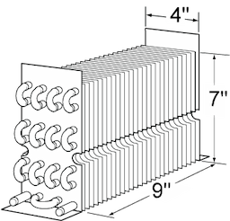 4" x 7" x 9" Evap Coil For Beverage Air Image