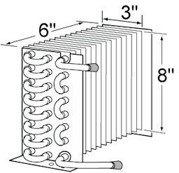 3 x 6 x 8 Cond Coil For Beverage Air Image