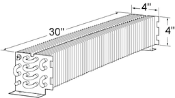 4" x 4" x 30" Evap Coil For Beverage Air Image