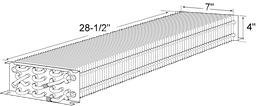4 x 7 x 28-1/2 Evp Coil For Beverage Air Image
