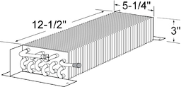 12-1/2 x 5-1/4 x 3 Evp Coil For Delfield Image