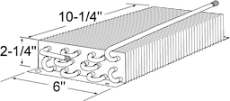 10-1/4 x 6 x 2-1/4Evp Coil For Delfield Image