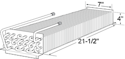 4" x 7" x 21-1/2" Evap Coil For Delfield Image