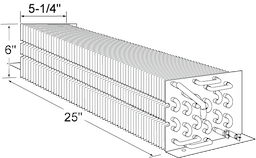 5-1/4" x 6" x 25" Evap Coil for Victory Image