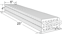 4 x 6" x 25" Evaporator Coil For Victory Image