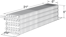 6 x 8 x 21 Evaporator Coil  For Victory Image