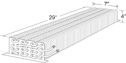 4 x 7-1/2 x 32 Evap For Howard/McCray Image