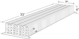 4 x 7 x 33 Evap Coil For Howard/McCray Image