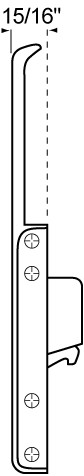 Surfacemount Straight Handle Only w/Key Image