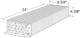 24 x 8-3/4 x 4-3/8 Evap Coil For True Image