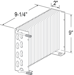 2 x 9 x 9-1/4 Condensor Coil For True Image