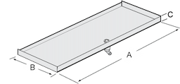 11-3/4 x 40-3/4 Evap Drain Pan For True Image