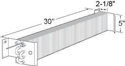 30 x 5 x 2-1/8 Evaporator Coil For True Image