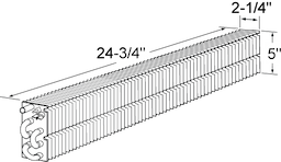 24-3/4 x 5 x 2-1/4 Evap Coil For True Image