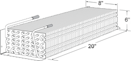 6 x 8 x 20 Evaporator Coil For Traulsen Image