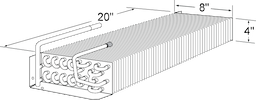 20 x 8 x 4 For Evaporator Coil Traulsen Image