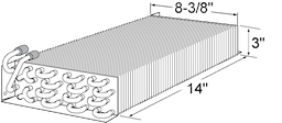 3" x 8" x 14-1/8" Evap Coil For Traulsen Image
