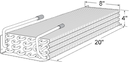 4" x 8" x 20" Evap Coil  For Traulsen Image