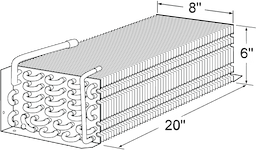 6" x 8" x 20" Evap Coil For Traulsen Image