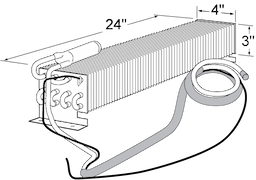3 x 4 x 24 For Evap Coil Beverage Air Image