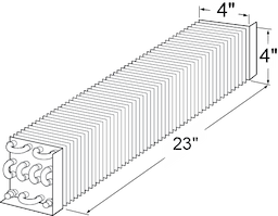 23" x 4" x 4" Evap Coil For Perlick Image