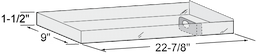 1-1/2 x 9 x 22-7/8 Cond Pan For Perlick Image