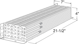 4 x 7 x 21-1/2 Evap Coil For Continental Image