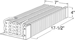 4 x 7 x 17-1/2 Evap Coil For Continental Image