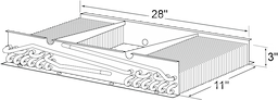 3" x 11" x 28" Evap Coil For Jordon Image