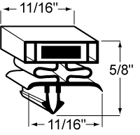 24-7/8 x 51-1/4 Door Gasket For Delfield Image