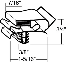 7-3/8 x 16-3/8 Drwr Gasket For Delfield Image